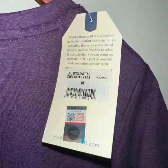 LSU Tigers Boxercraft Women’s Purple Willow Tee Louisiana State Uni/Medium - Picture 7 of 12